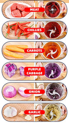 Manual Stainless Steel Food Chopper 2000ML Large Capacity