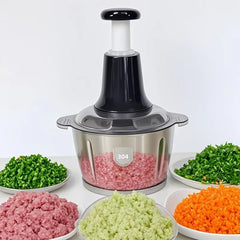 Manual Stainless Steel Food Chopper 2000ML Large Capacity