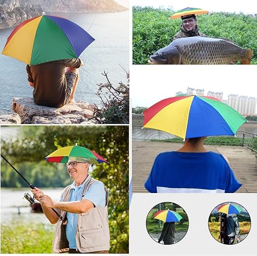 Versatile hands-free hat umbrella for rain, sun, and everyday use